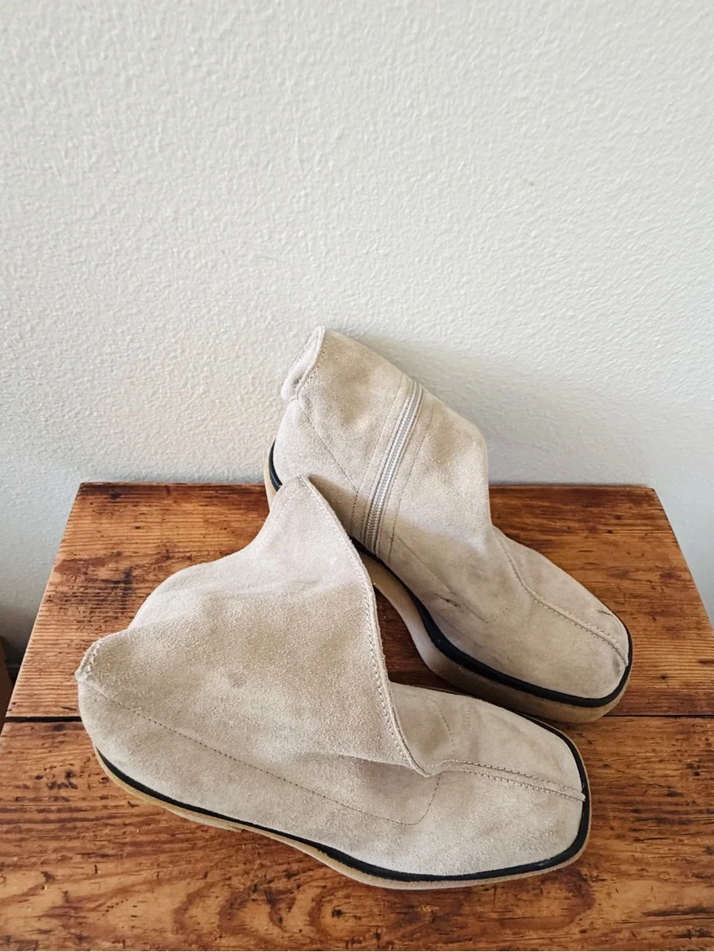 Free People Gigi Suede Boots - Phantom Beige Tan